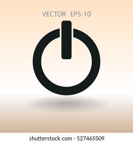 Flat icon of power. vector illustration
