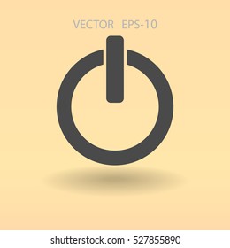 Flaches Symbol der Macht. Vektorgrafik