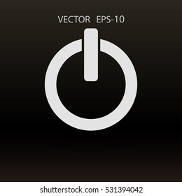 Icono plano de poder. ilustración vectorial