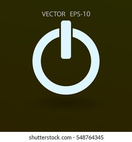 Icono plano de poder. ilustración vectorial