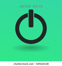 Flat icon of power. vector illustration