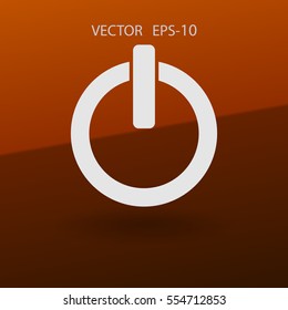 Flat icon of power. vector illustration