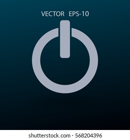 Icono plano de poder. ilustración vectorial