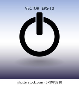 Flaches Symbol der Macht. Vektorgrafik