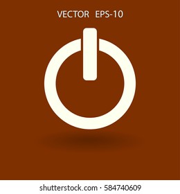 Flat icon of power. vector illustration