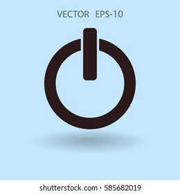 Flat icon of power. vector illustration