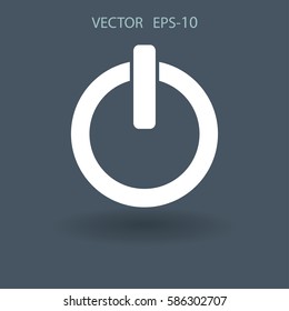 Icono plano de poder. ilustración vectorial