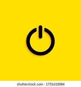 Flat icon of power. Vector Illustrator EPS