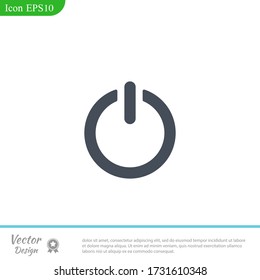 Flat icon of power. Vector Illustrator EPS