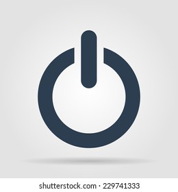 Flat Icon Of Power. Vector Illustrator EPS 