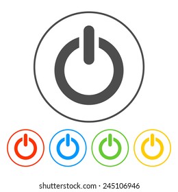 Flat icon of power. Vector Illustrator EPS 