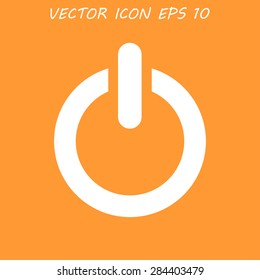 Flat icon of power. Vector Illustrator EPS 
