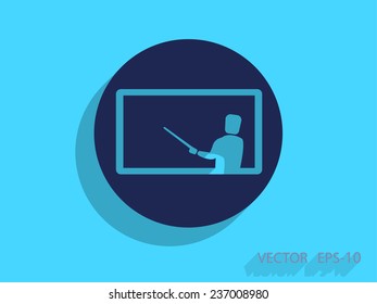 Ícone plano da apresentação