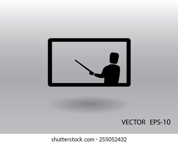 Flat  icon of presentation