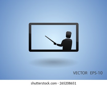 Flat  icon of presentation