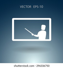 Flat  icon of presentation
