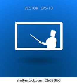 Flat  icon of presentation