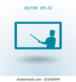 Flat  icon of presentation