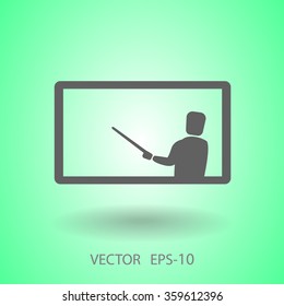 Flat  icon of presentation