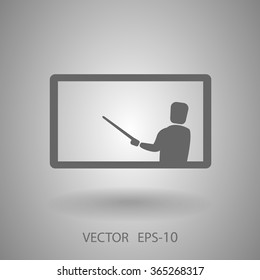 Flat  icon of presentation
