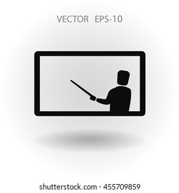 Flat  icon of presentation