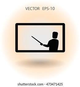 Flat  icon of presentation