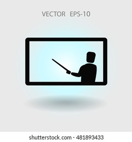 Flat  icon of presentation