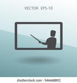Flat  icon of presentation. vector illustration