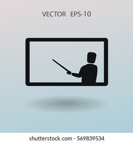 Flat  icon of presentation. vector illustration