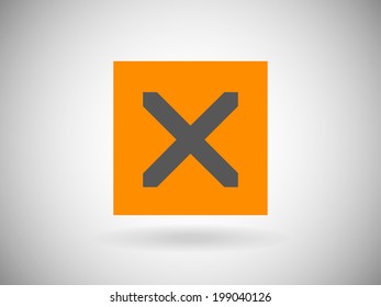 Flat icon of prohibit