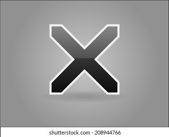 Flat  icon of prohibit