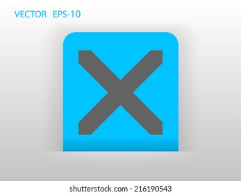 Flat  icon of prohibit