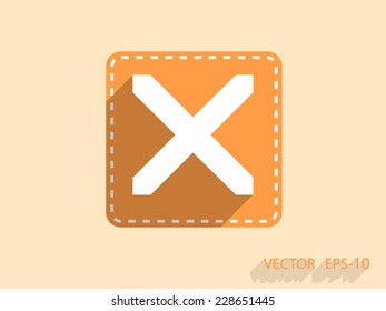 Flat  icon of prohibit