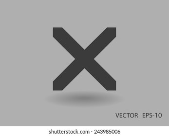Flat  icon of prohibit