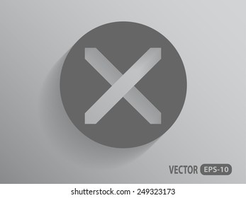 Flat  icon of prohibit