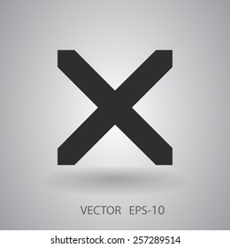 Flat  icon of prohibit