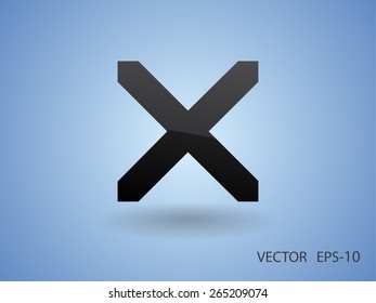 Flat  icon of prohibit