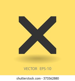 Flat  icon of prohibit