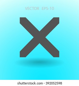 Flat  icon of prohibit