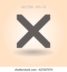 Flat  icon of prohibit