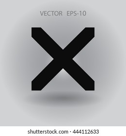 Flat  icon of prohibit