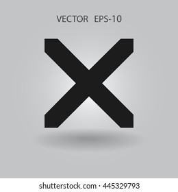 Flaches Symbol für das Verbot