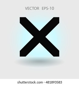 Flat  icon of prohibit