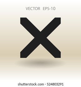 Flat  icon of prohibit. vector illustration