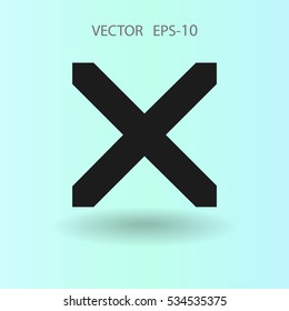 Flat  icon of prohibit. vector illustration