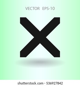 Icono plano de prohibir. ilustración vectorial