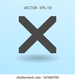 Flat  icon of prohibit. vector illustration