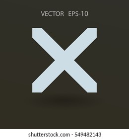 Flat  icon of prohibit. vector illustration