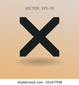 Flaches Symbol des Verbots. Vektorgrafik
