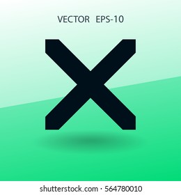 Flat  icon of prohibit. vector illustration